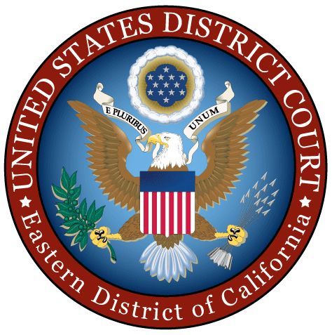 The seal of the united states district court eastern district of california