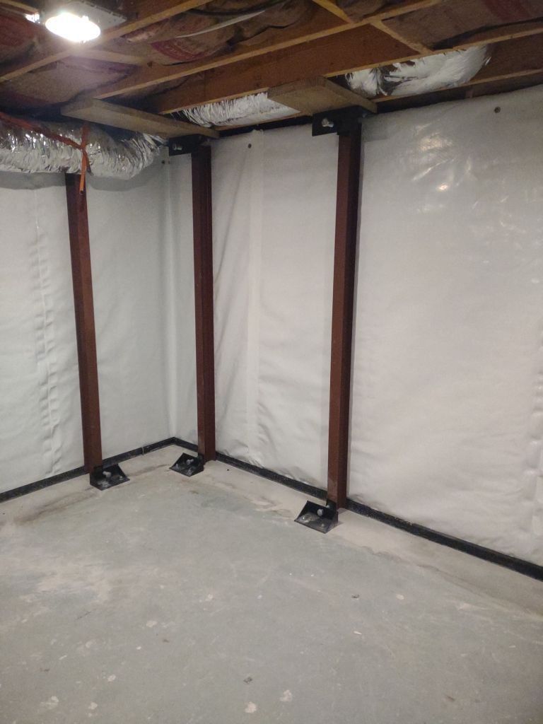 Birmingham home showing completed basement waterproofing by H2o Waterproofing