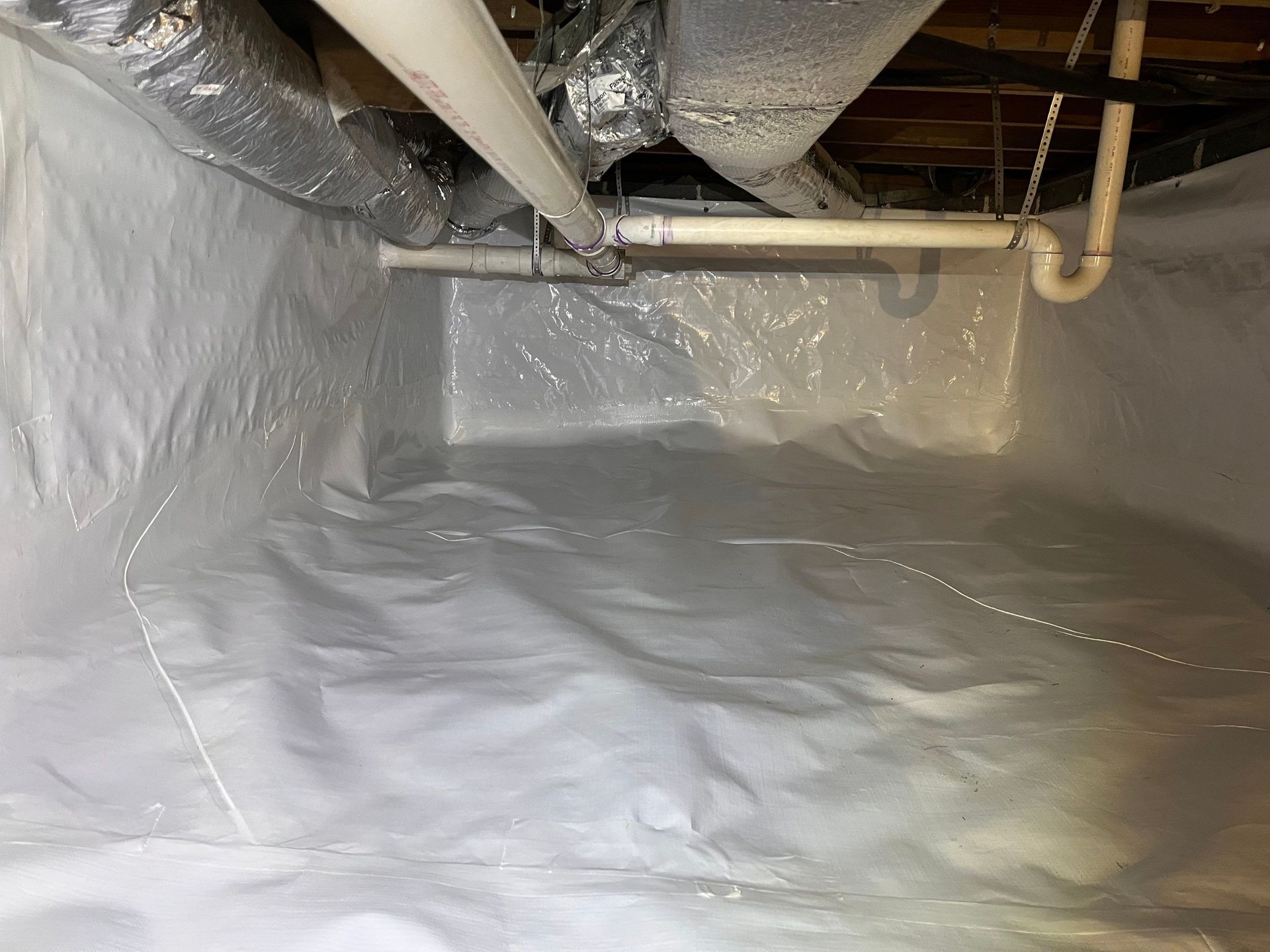 After crawl space vapor barrier installed Birmingham AL
