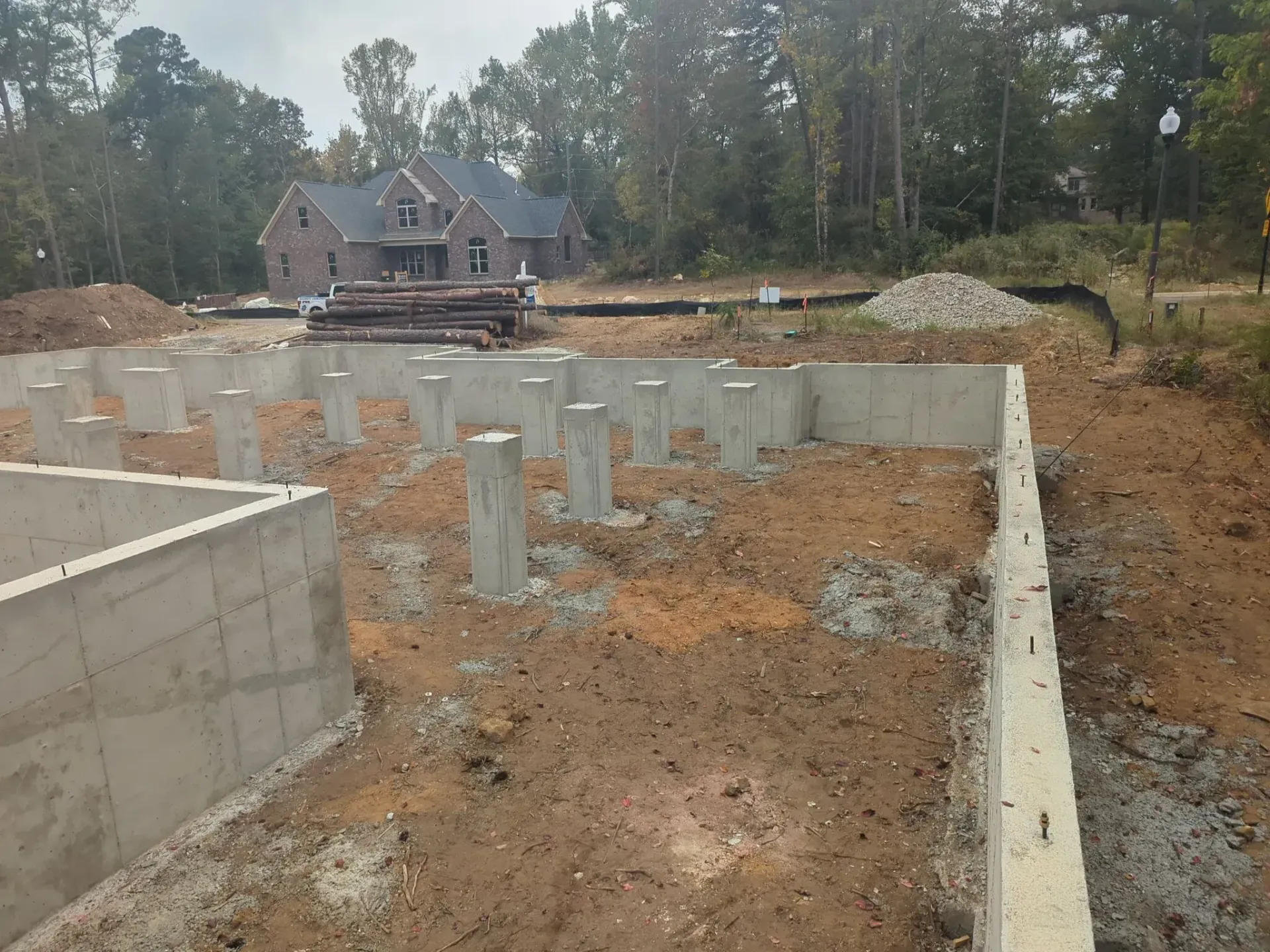 H2O Waterproofing new construction exterior waterproofing with a crawl space encapsulation stage 1