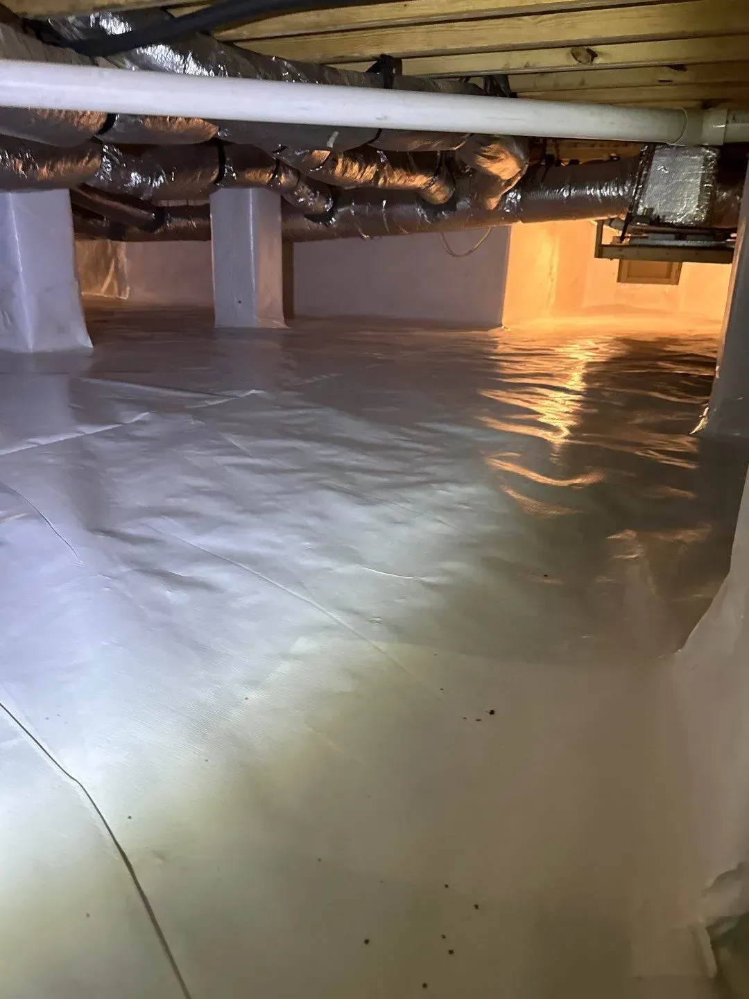 H2O Waterproofing new construction exterior waterproofing with a crawl space encapsulation stage 3
