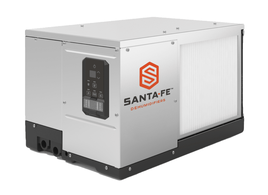 Dehumidifier with a santa fe logo on it .