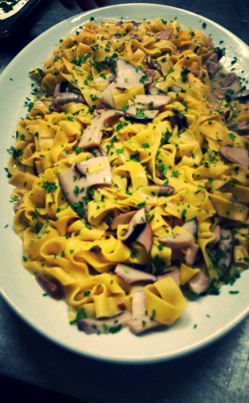 tagliatelle con i piselli