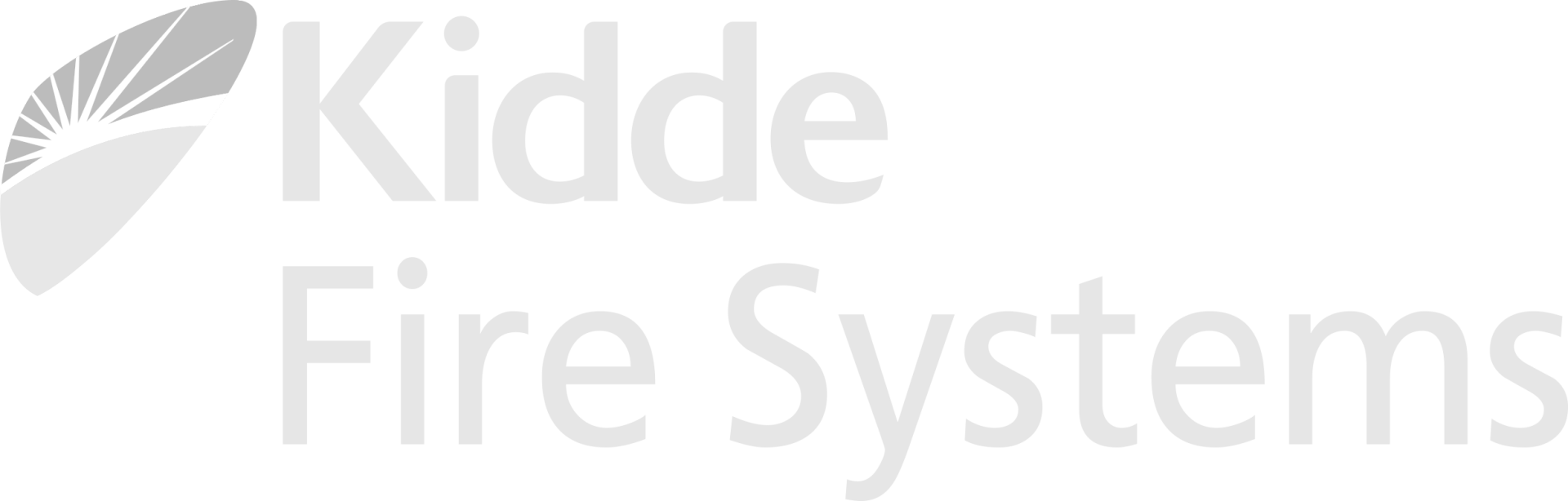A black and white logo for kidde fire systems with a feather.