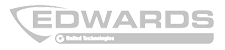 A logo for edwards is shown on a white background