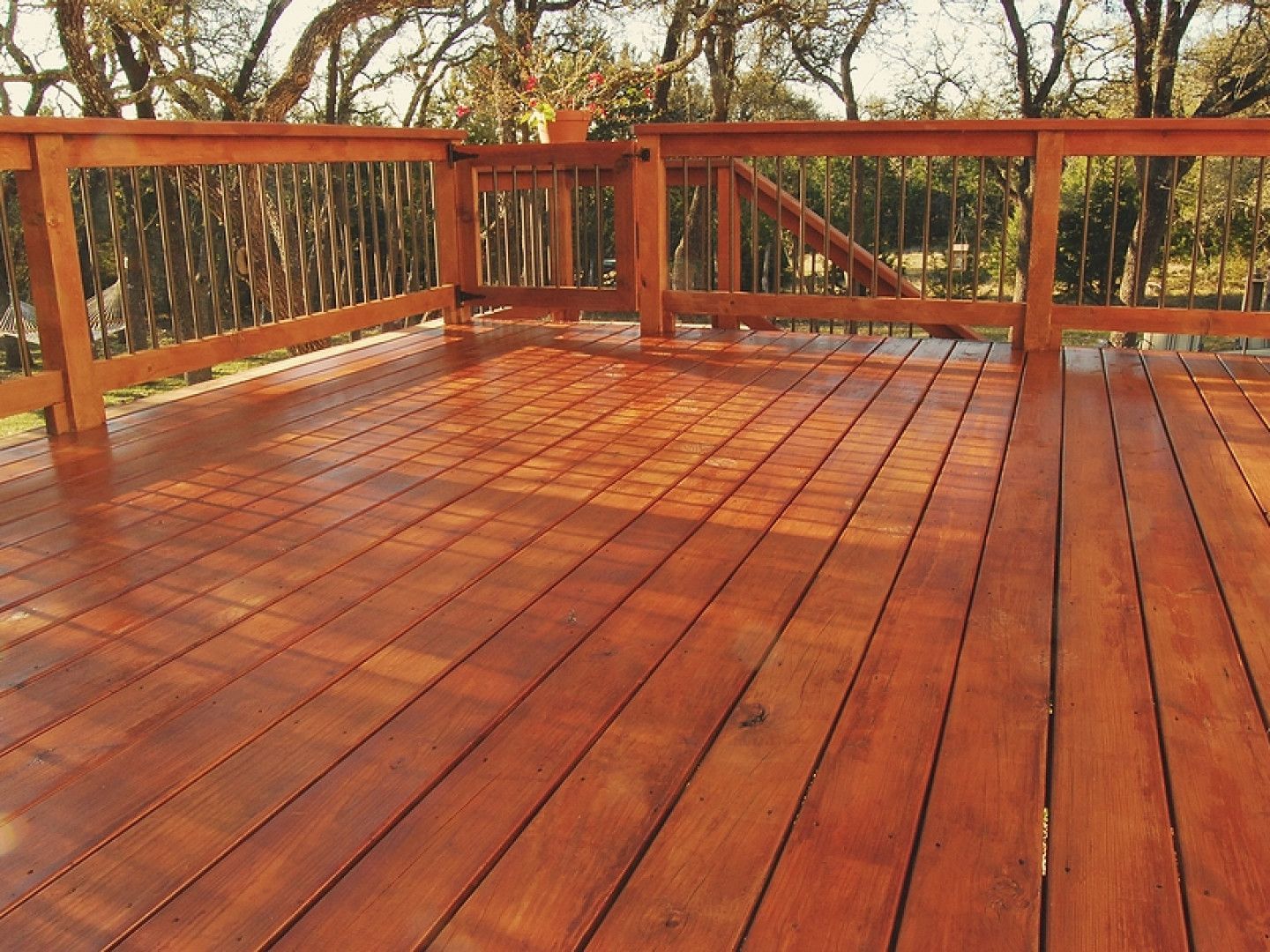 Deck exterior design stained