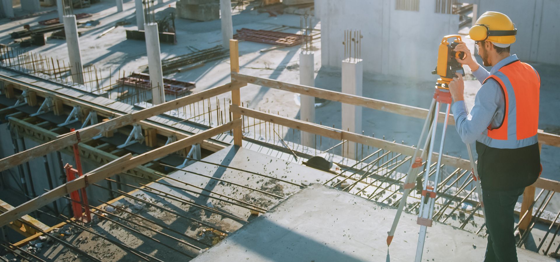 Professional Worker Doing Site Markings