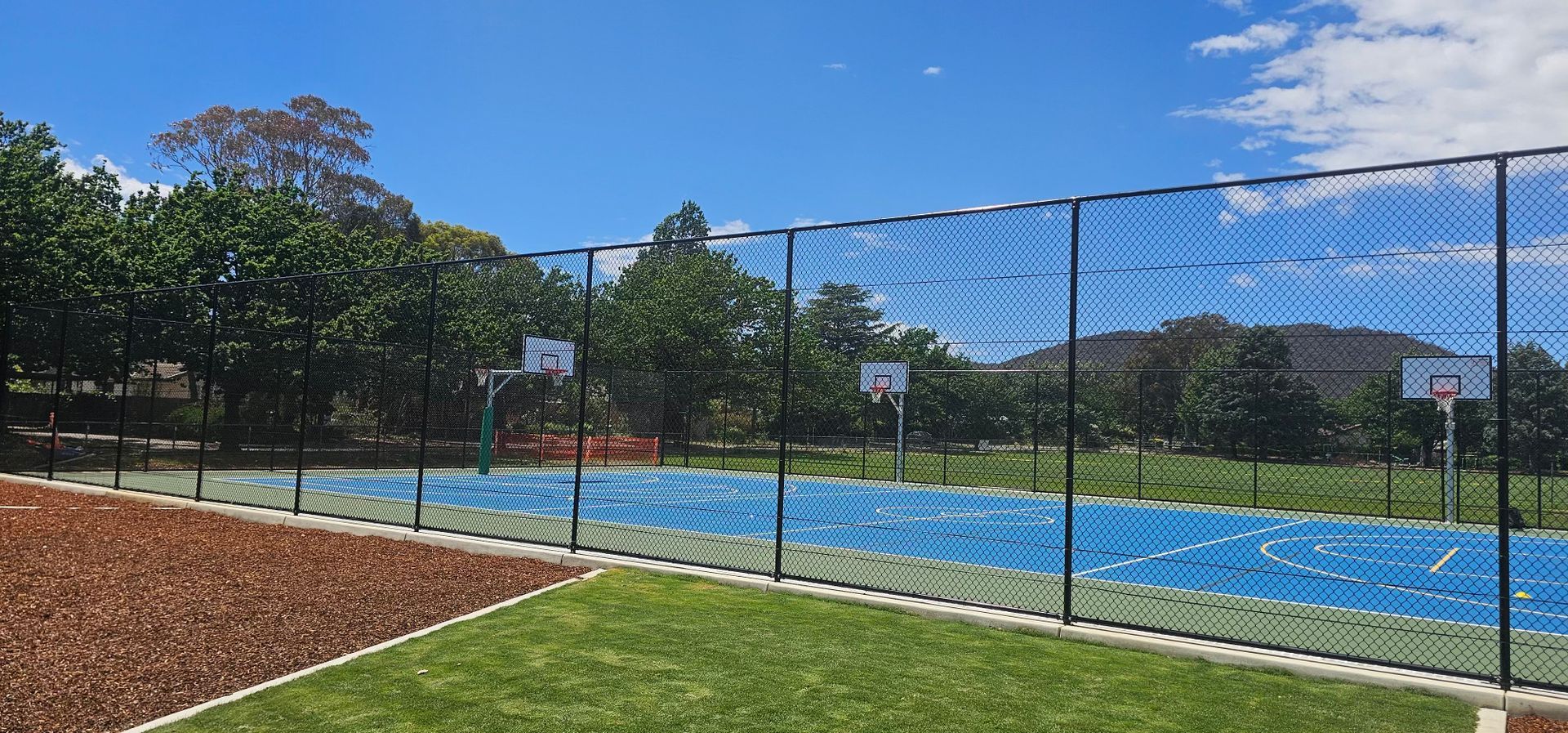 school student sitting by a wire fence reading a book