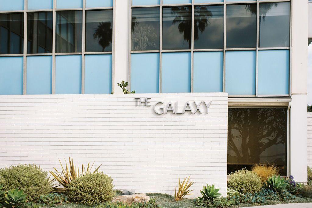 a building with a sign that says the galaxy