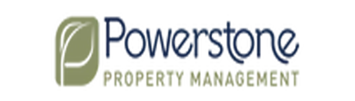 A powerstone property management logo on a white background