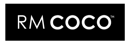 RM COCO logo on a black rectangular background.