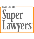The logo for super lawyers is rated by super lawyers.