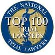 A logo for the national top 100 trial lawyers.