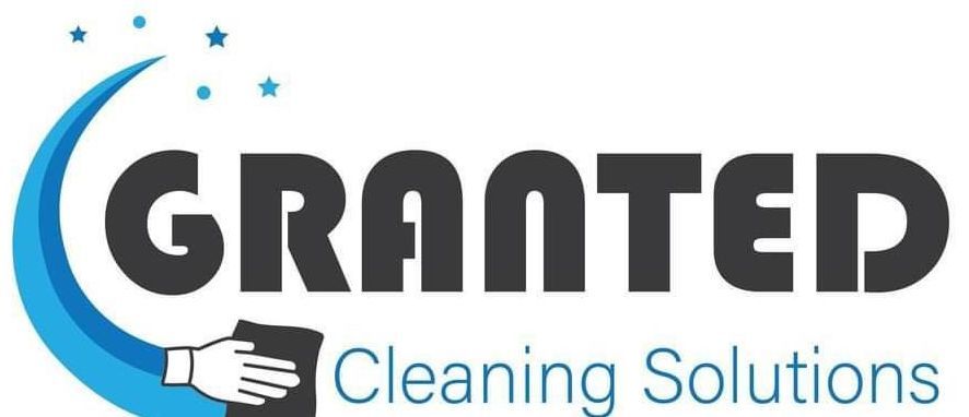 The logo for granted cleaning solutions shows a hand holding a cloth.