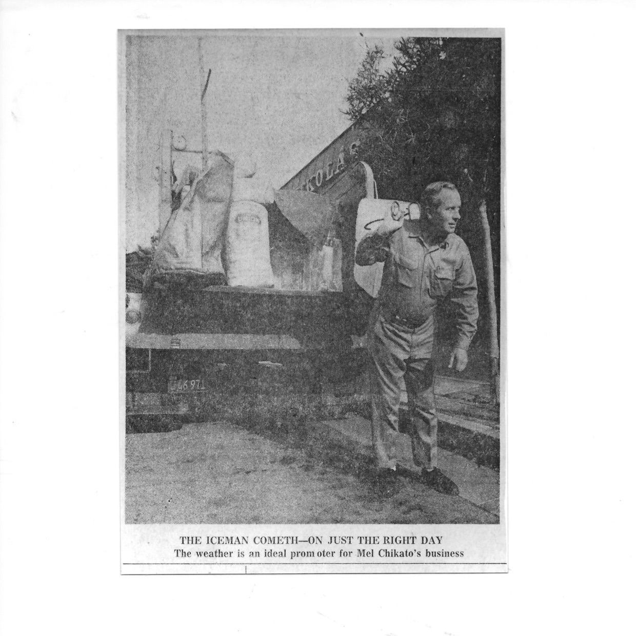 Man Standing in Front of a Truck — Acton, CA — Acton Ice and Snow