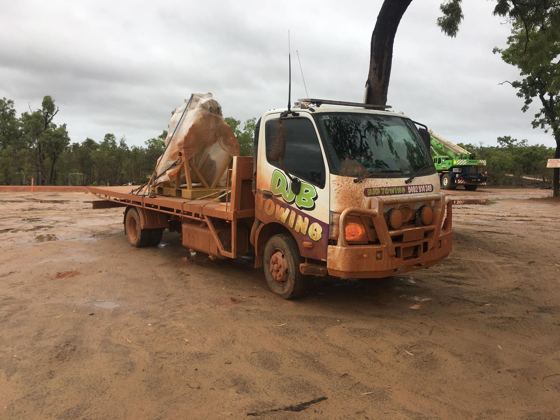 A Work Vehicle Parked on the side of the road — Hot Shots 2 U In Townsville, QLD