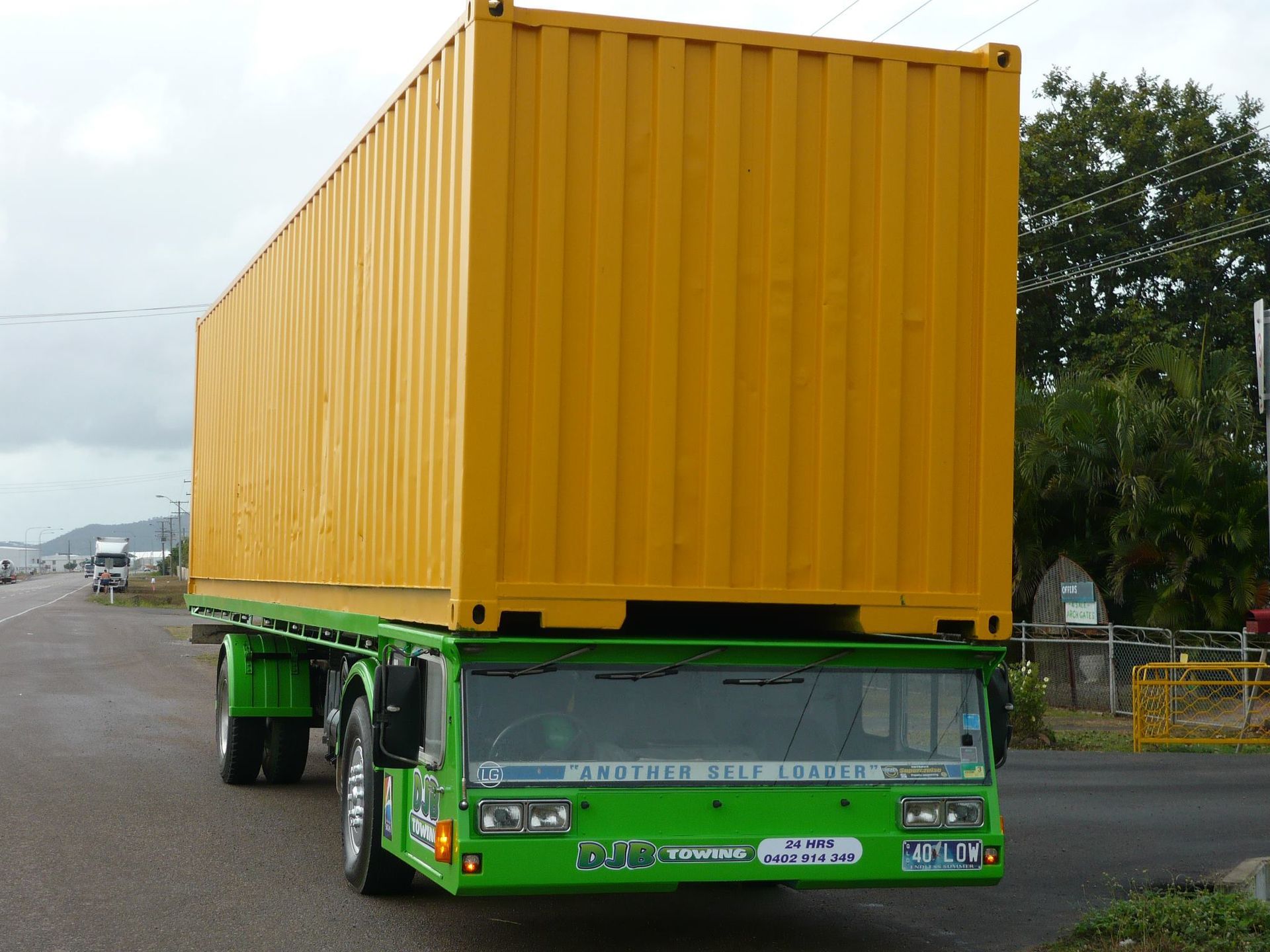 Yellow Container On a Truck Tray — Hot Shots 2 U In Townsville, QLD
