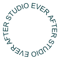 A circle with the words studio ever after studio written inside of it.