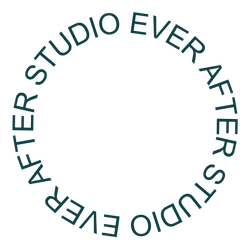 A circle with the words studio ever after studio written inside of it.