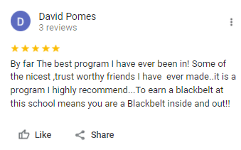 david pomers wrote a review on google about the best program i have ever been in .