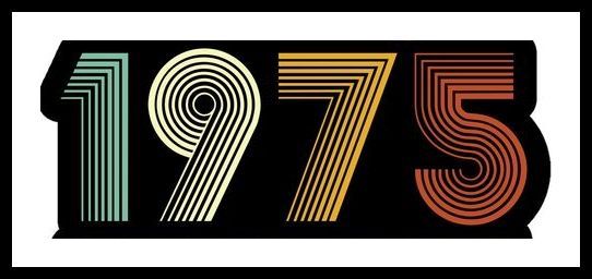 Retro design with the year 