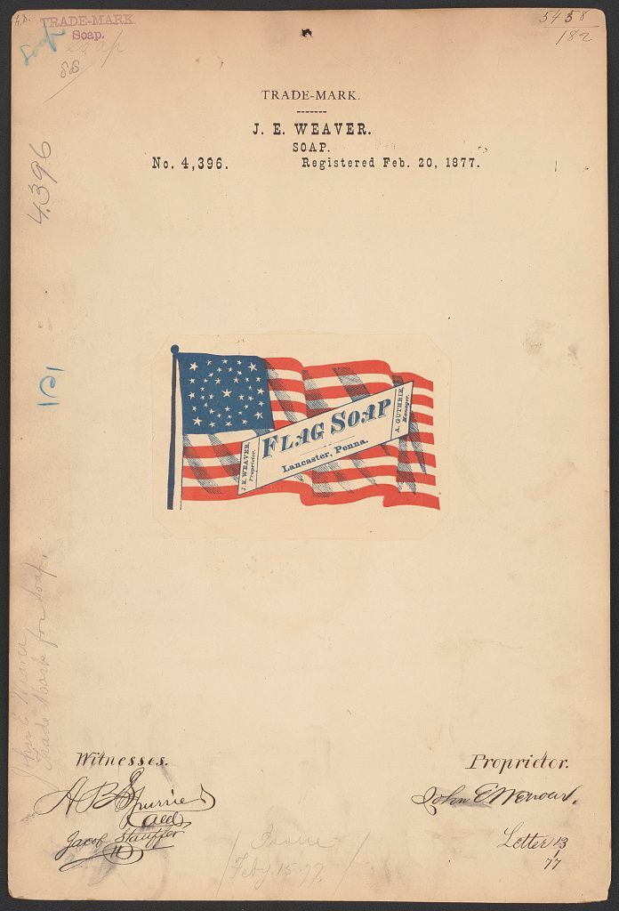 A document cover featuring the American flag with a banner reading