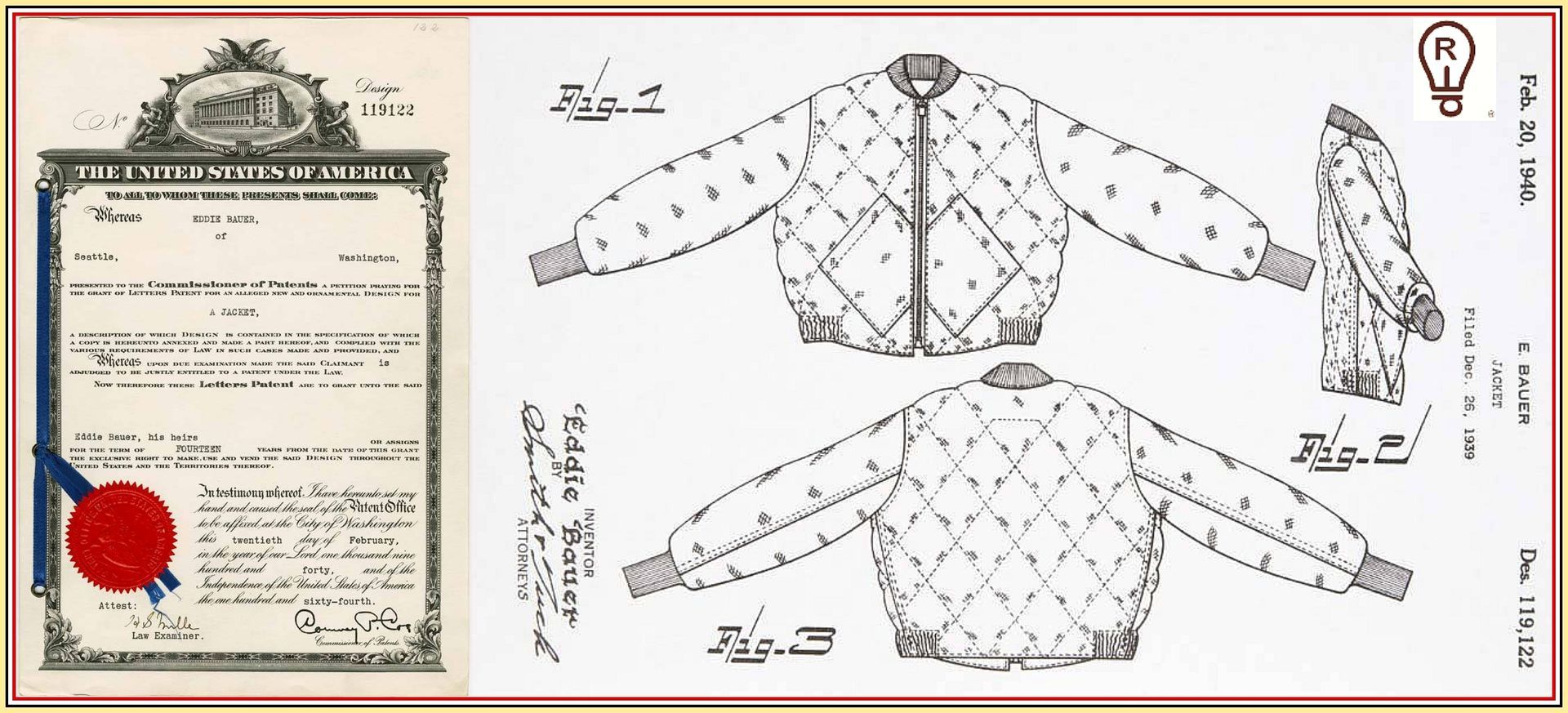 Patent document with jacket diagrams.
