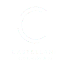 Logotipo con una letra "C" estilizada encima del nombre de la marca "Castellani".