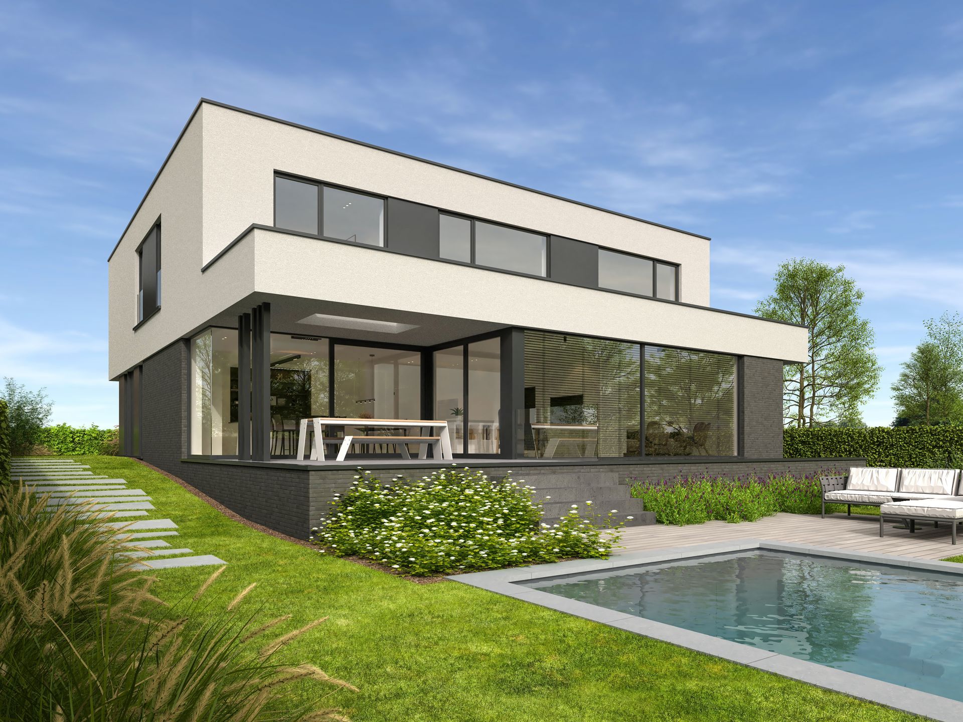 Moderne energiezuinige BEN-woning Tielt-Winge  -  Architectengroep-Janssens