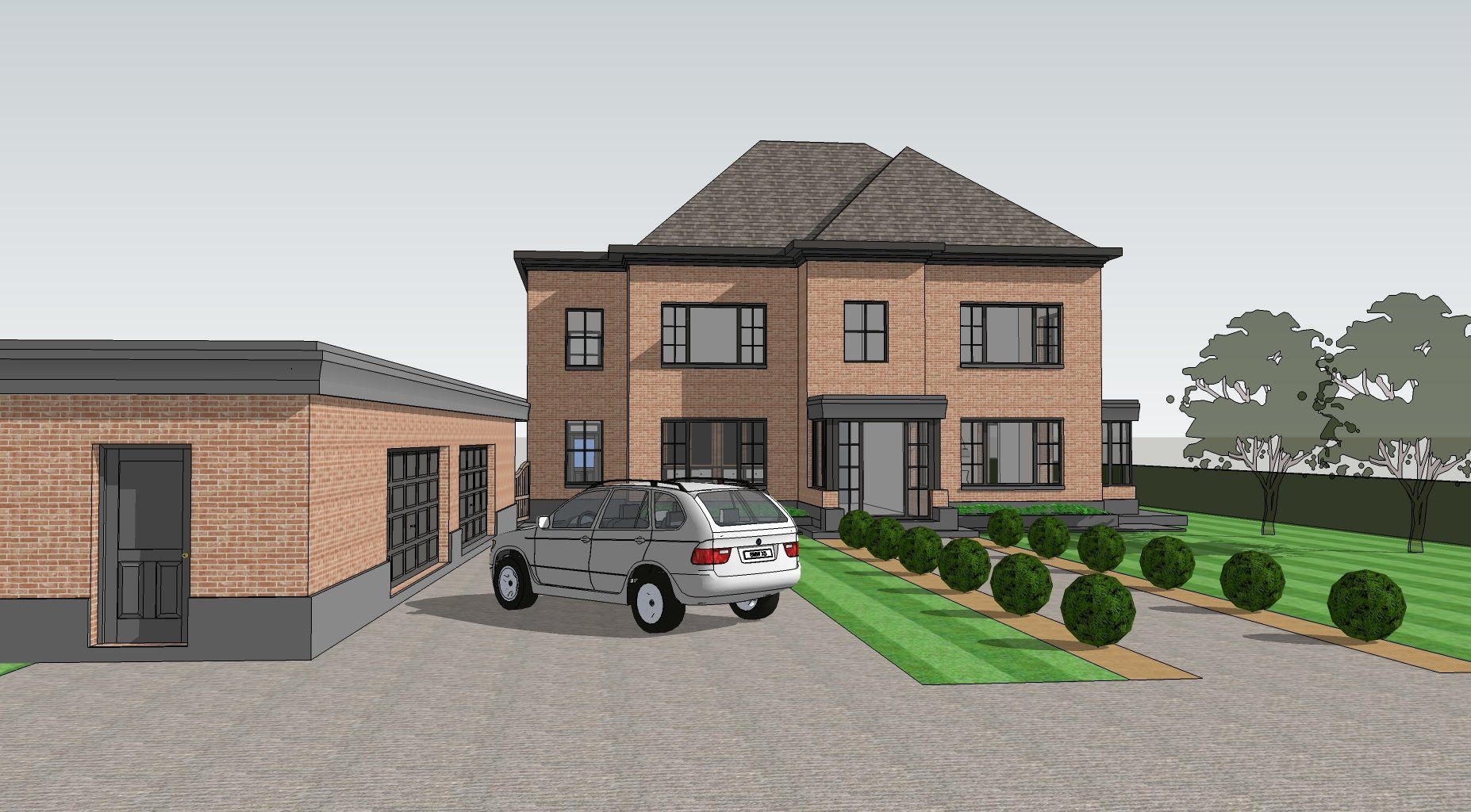 Verbouwing landhuis in manoir stijl tot lage energiewoning in Aarschot - Buiten5 - Architectengroep Janssens