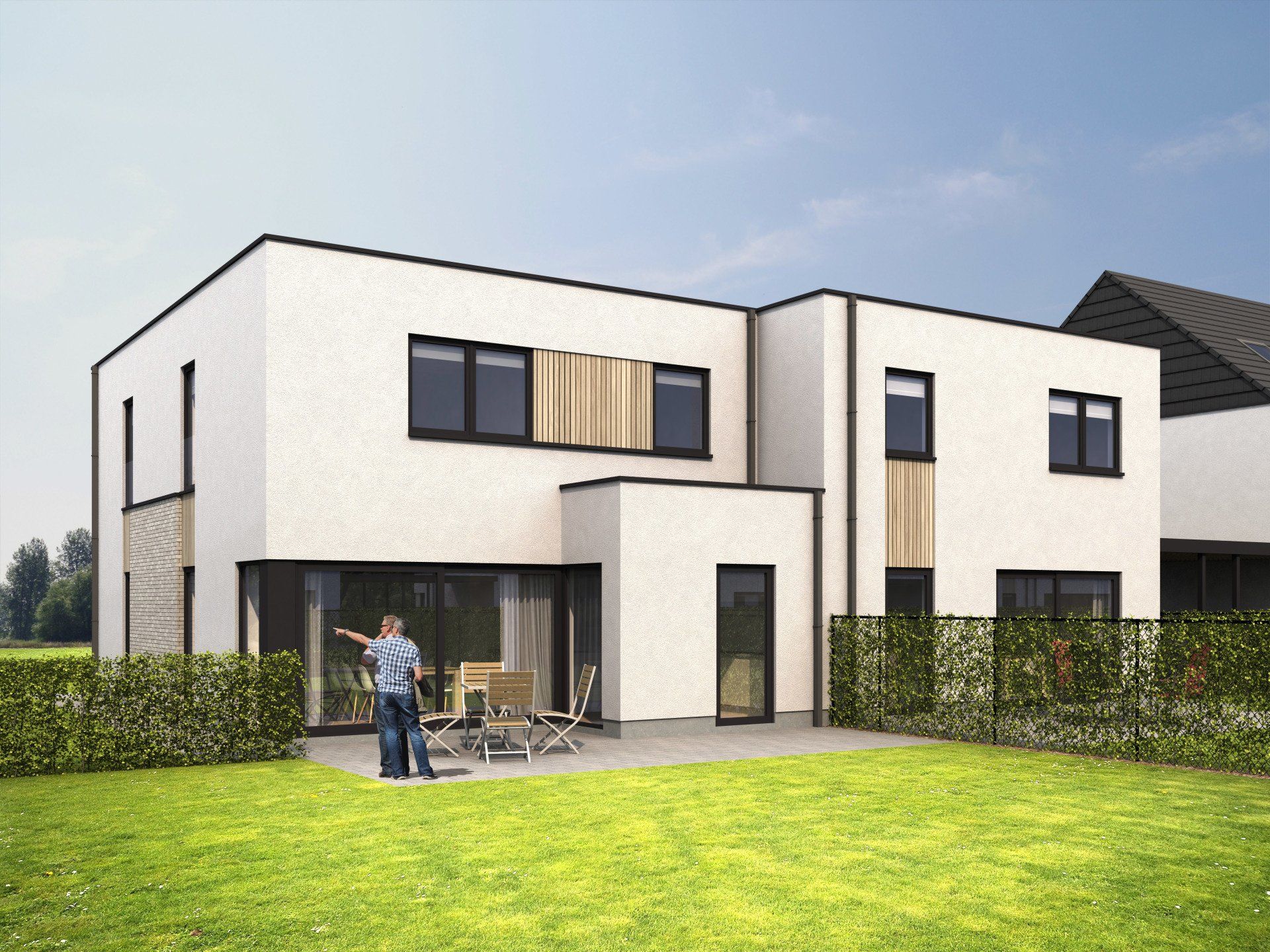 Meergezinswoningen verkaveling Wiekevorst - Projectbouw 9 - Architectengroep Janssens