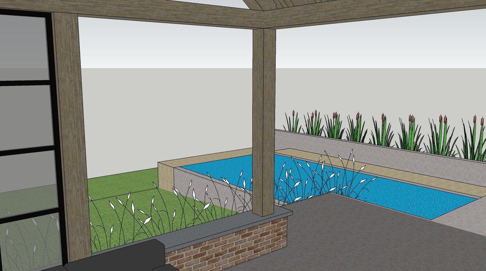 nieuwbouw landelijke stijl met zwembad Huldenberg - Architectengroep JANSSENS