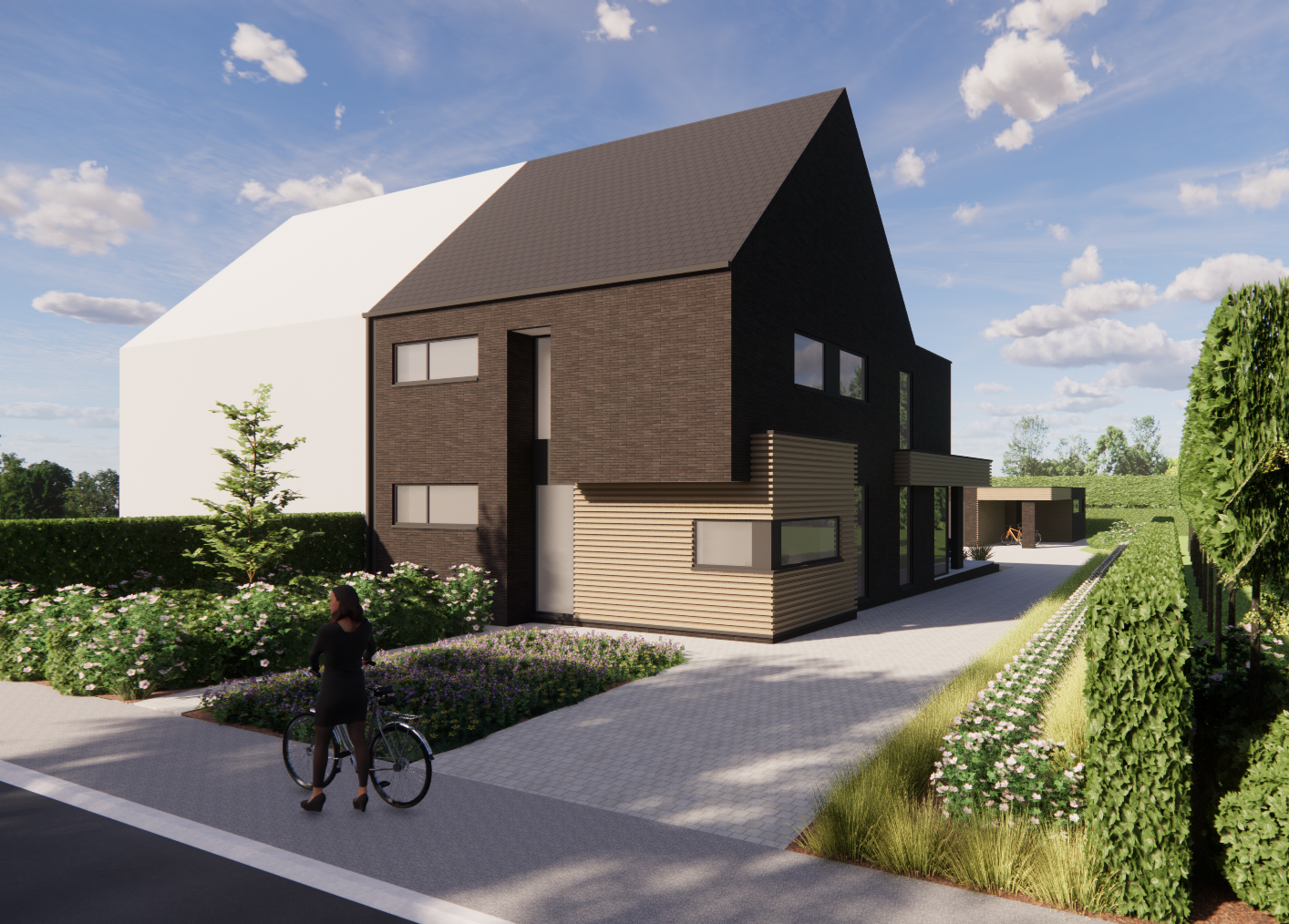 moderne nieuwbouw woning in Westerlo architect Jeroen Janssens - Architectengroep Janssens