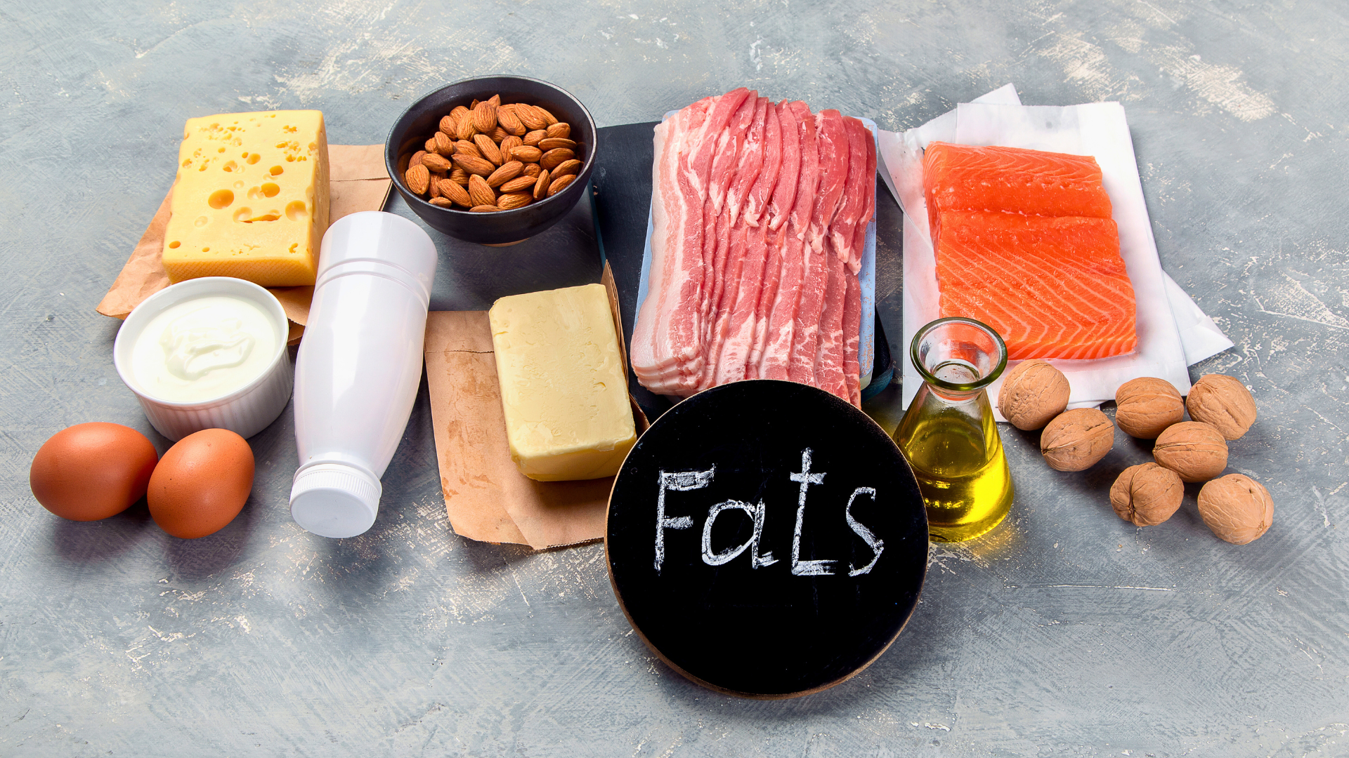 There are many different types of fats in this picture.