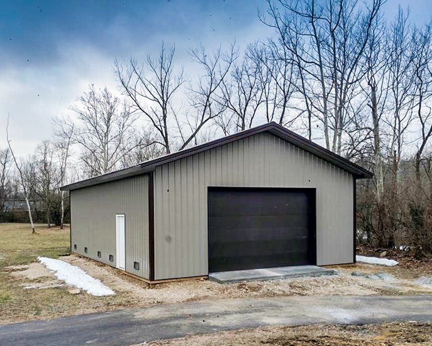 brown and tan garage