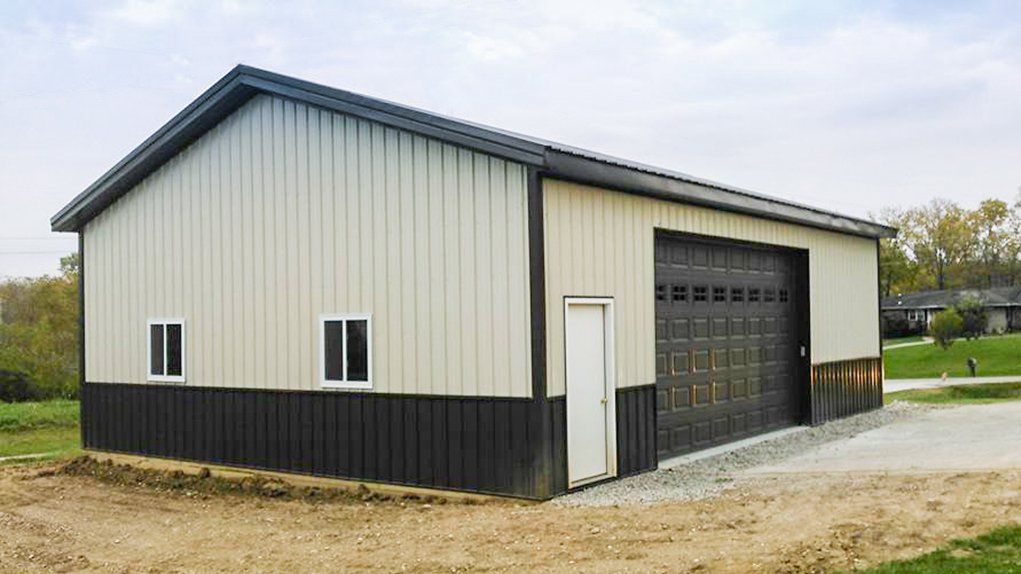 overhead door on barn for tractor