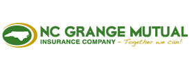 NC Grange Mutual Insurance Company logo featuring North Carolina outline and the words 