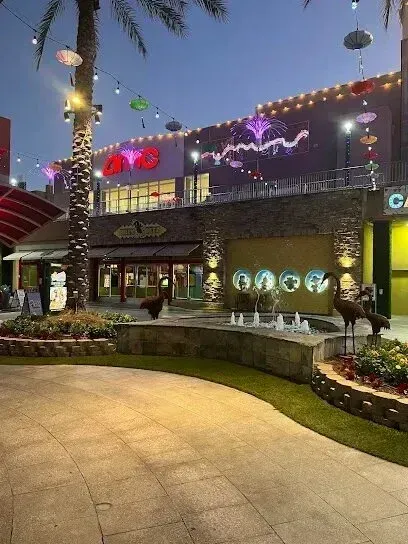 Window Tinting Service-A large building with a fountain in front of it