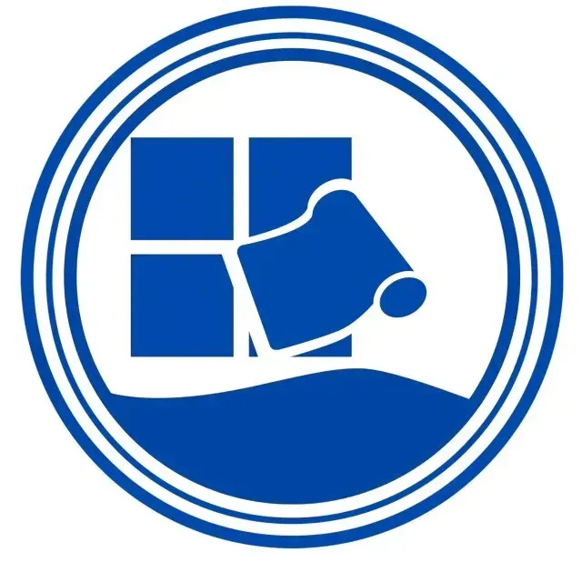 Architectural Window Tinting Window Tinting Service-Blue and white symbol: cleaning windows with a squeegee, inside a circle.