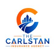 The Carlstan Insurance Agency logo &mdash; orange and blue "C" emblem with a New York city skyline and road, above the agency name in blue lettering