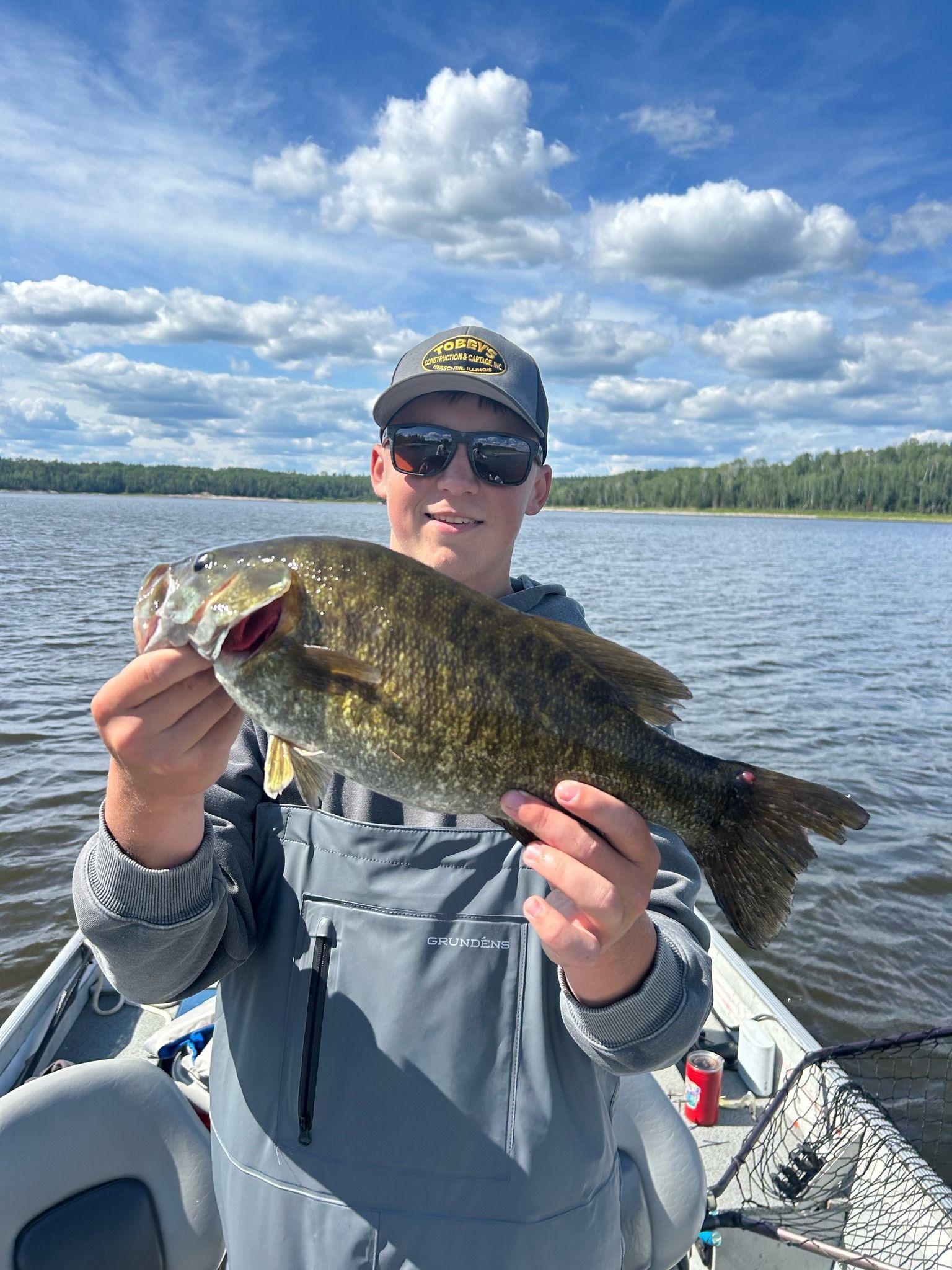 Smallmouth bass caught at Oak Lake Loge.