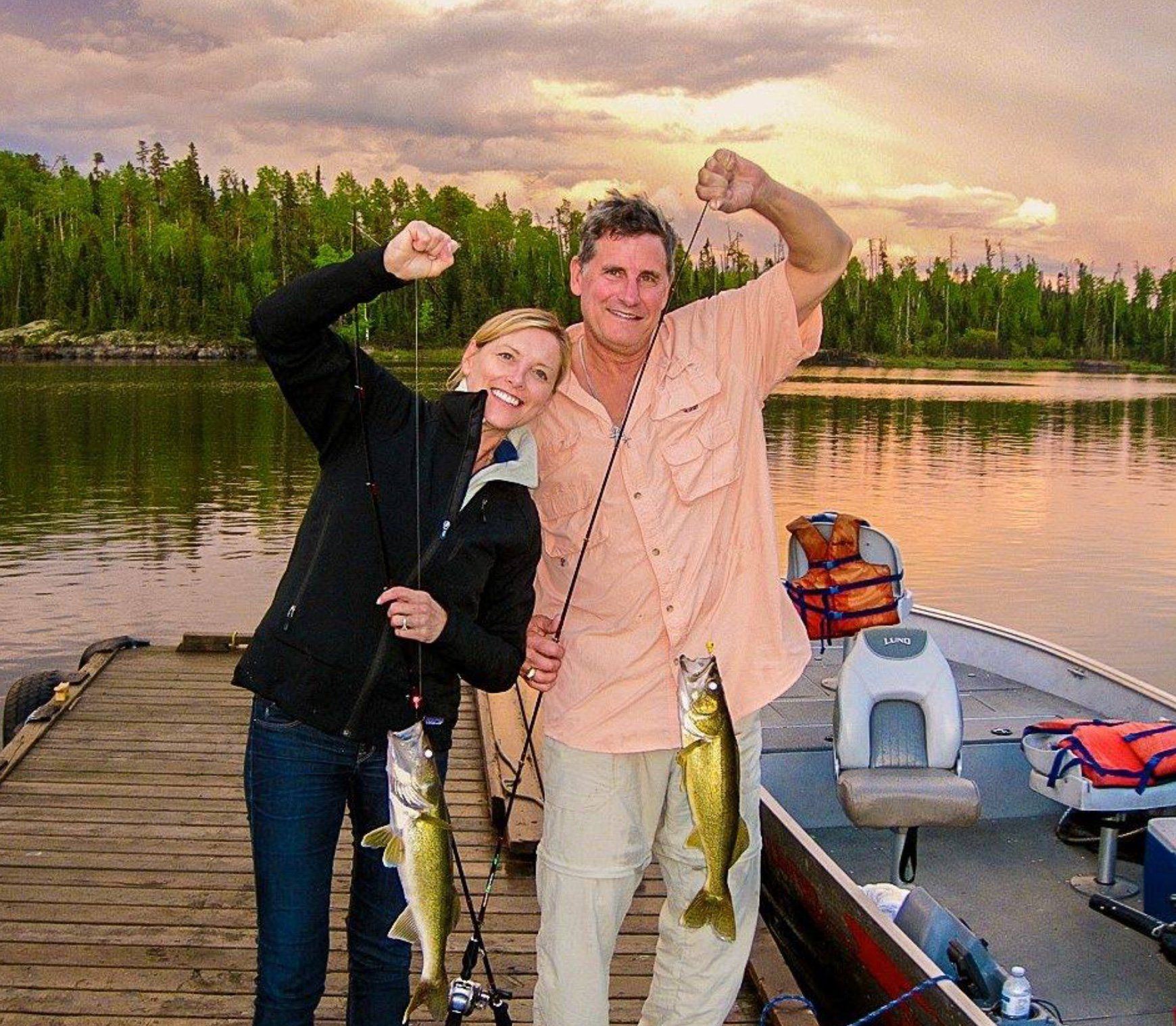 Honeymoon fly-in fishing vacation for couple.