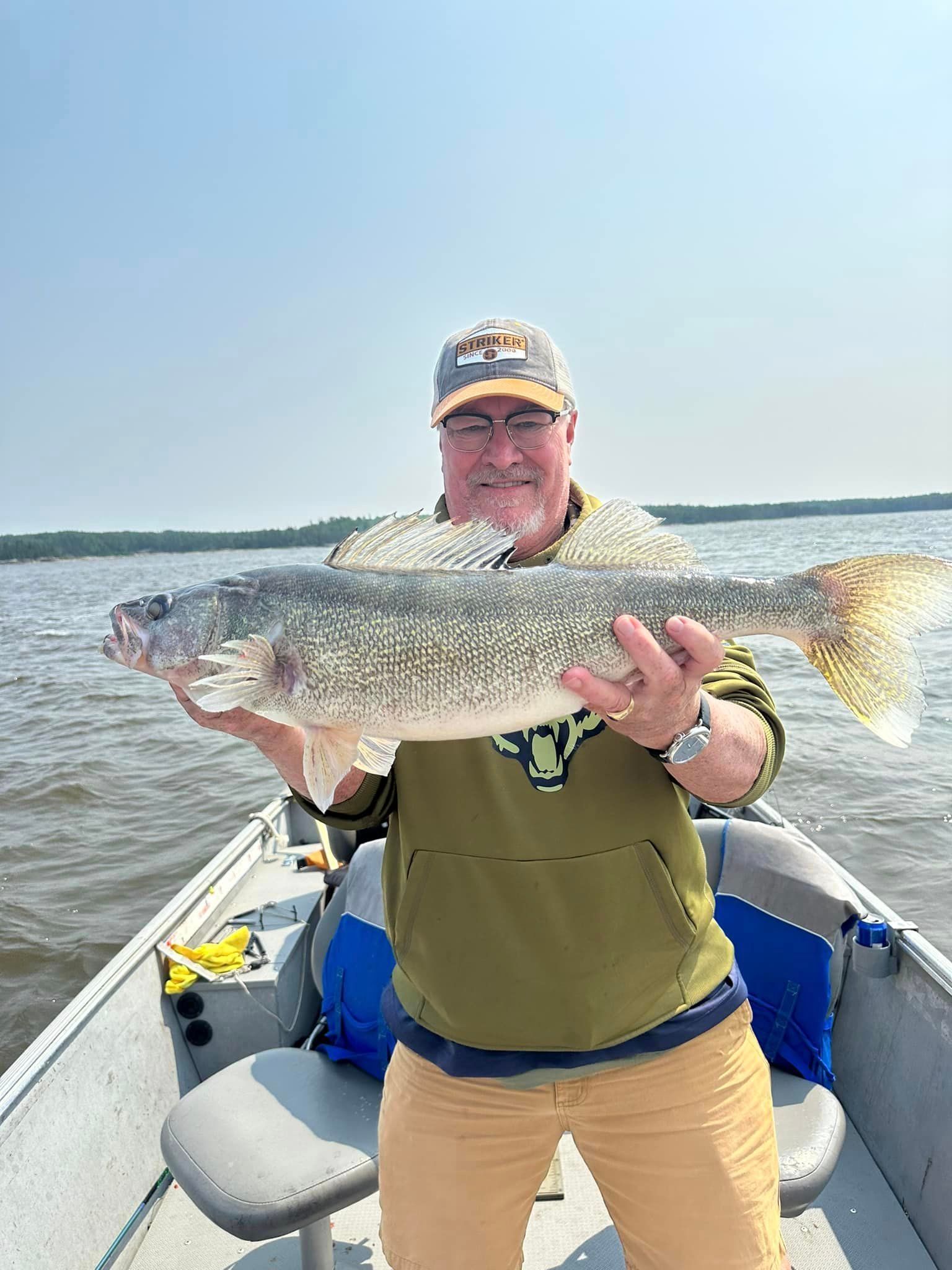 Walleye he caught at Oak Lake Lodge in 2023.