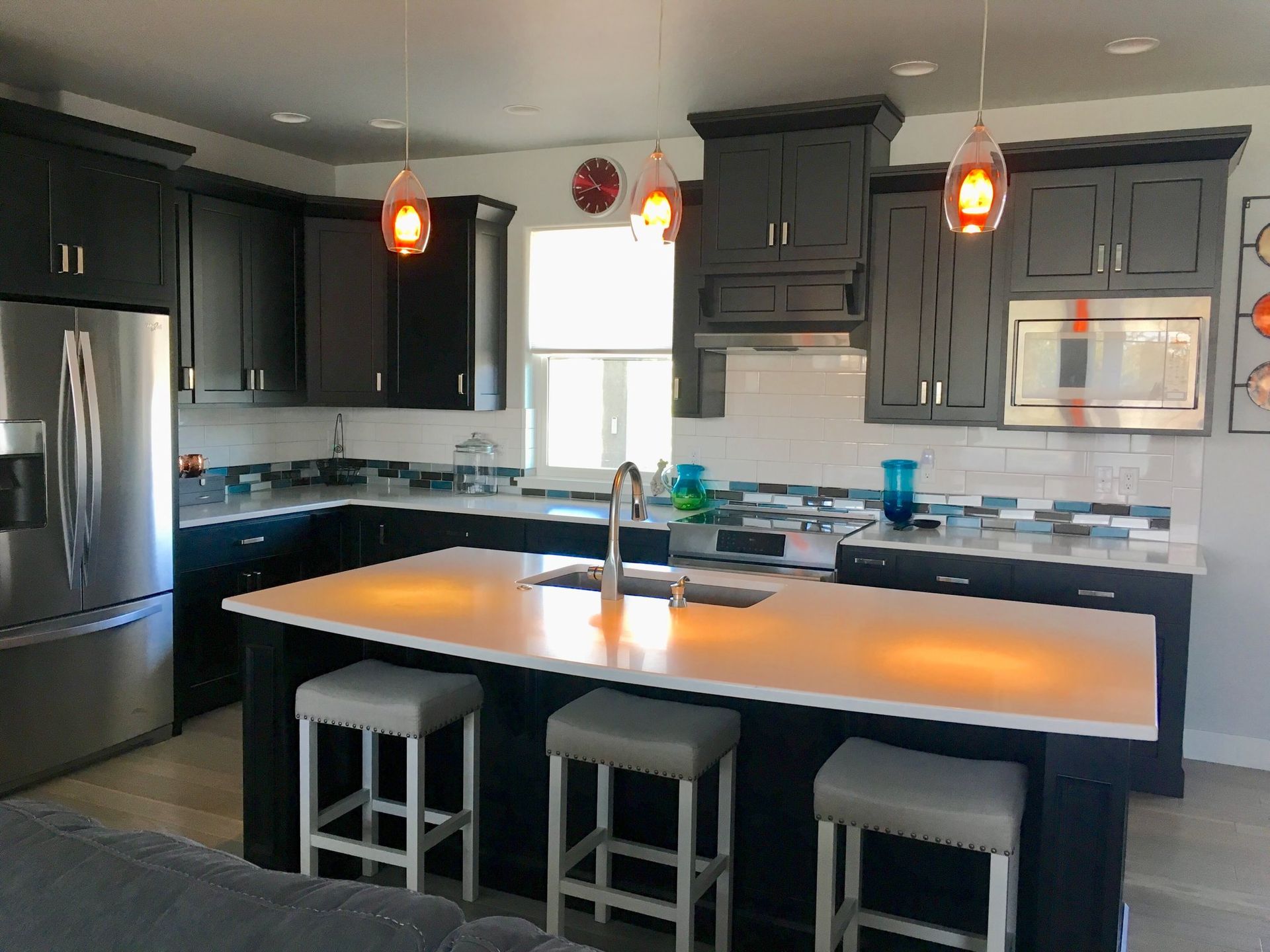 Kitchen With Sleek Black Cabinets — Montrose, CO — Coker Homes