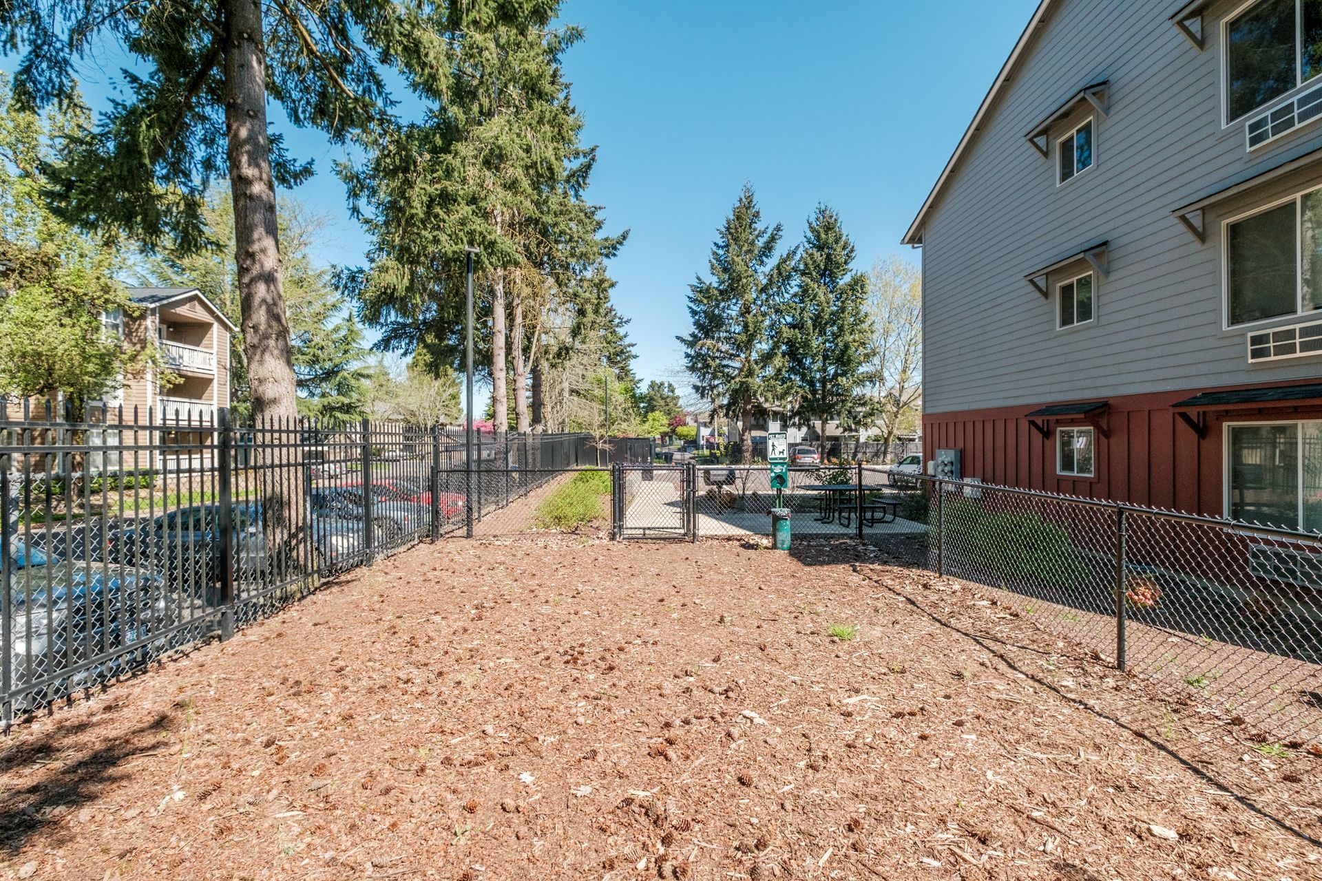 Cherry Glen Apartments in Salem Oregon – dog park and pet waste station.