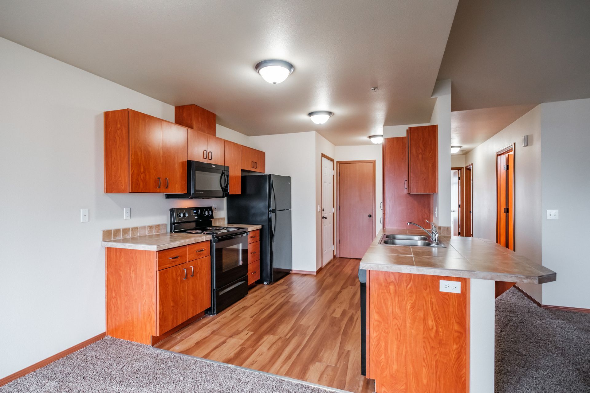 Aspen Place Apartments in Lebanon OR, near Western University of Health Sciences, two-bed two-bath – kitchen.