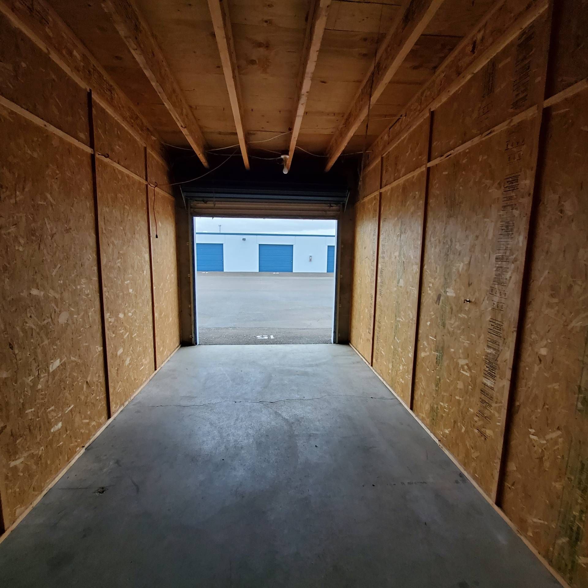 34 Self Store in Tangent Oregon, near Oregon State University – smaller storage unit looking out.