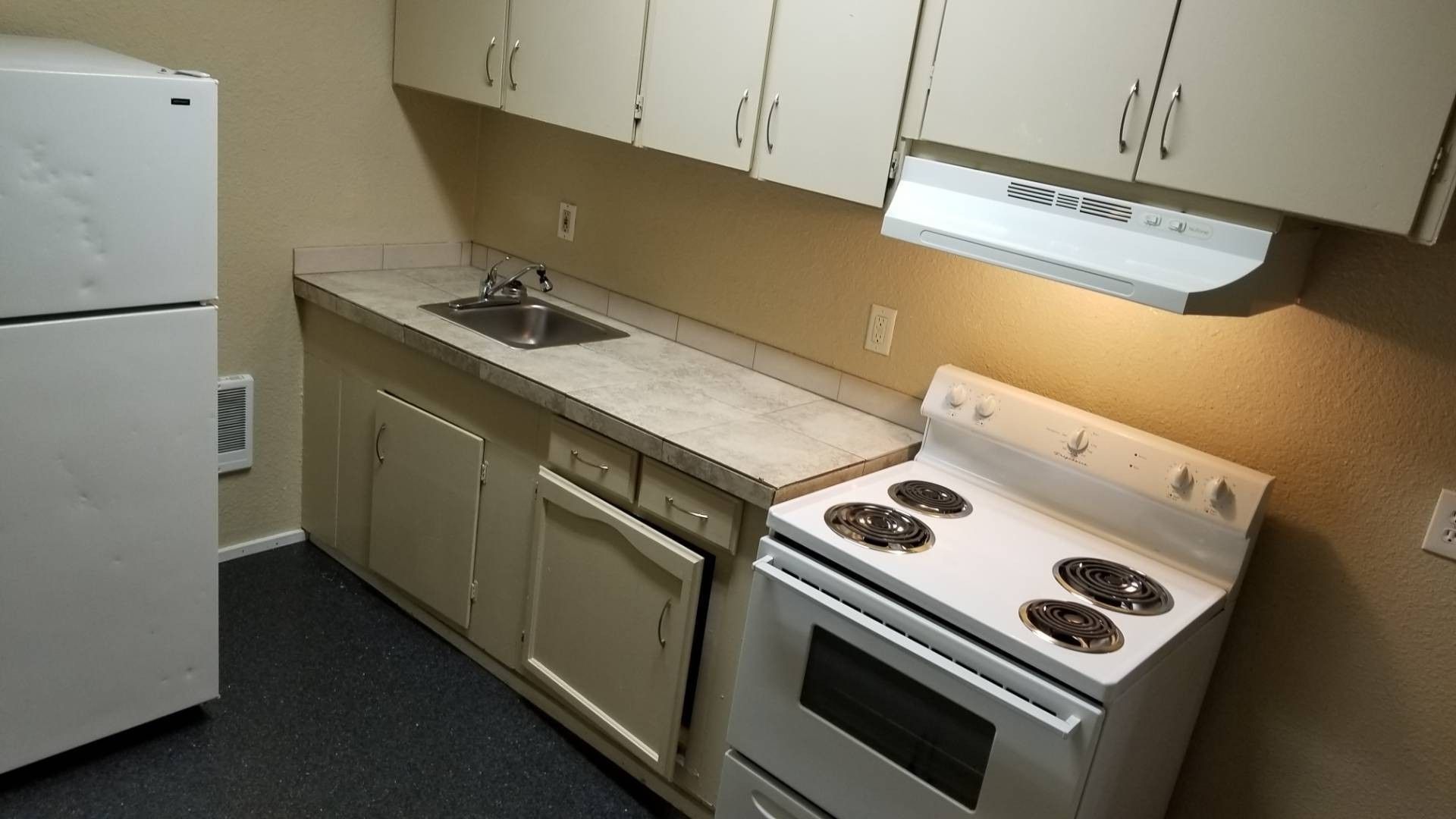 Armory Apartments in downtown Albany Oregon – various-apartment home sizes – kitchen -1.