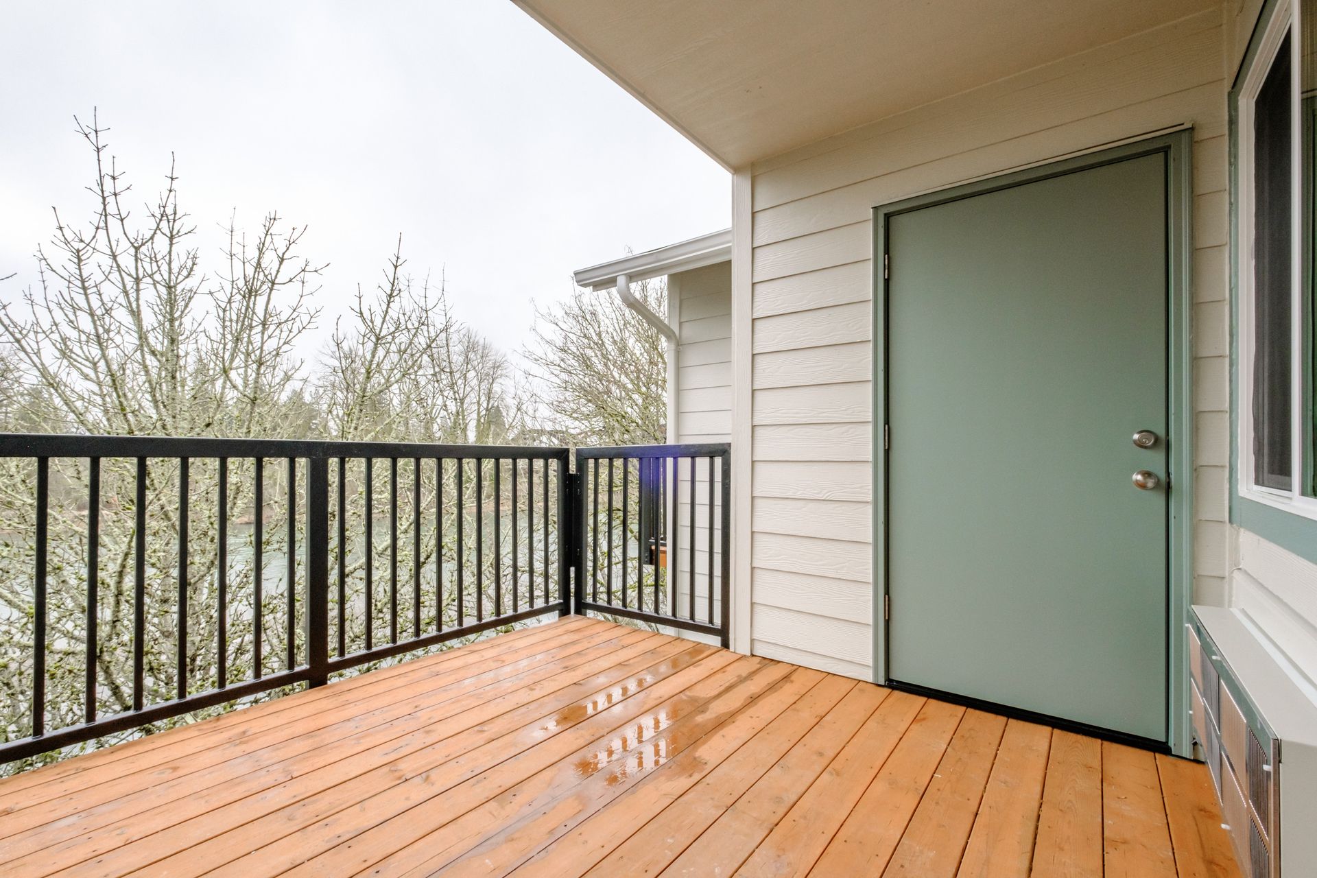 Jefferson Terrace Apartments in Jefferson Oregon – balcony storage room.