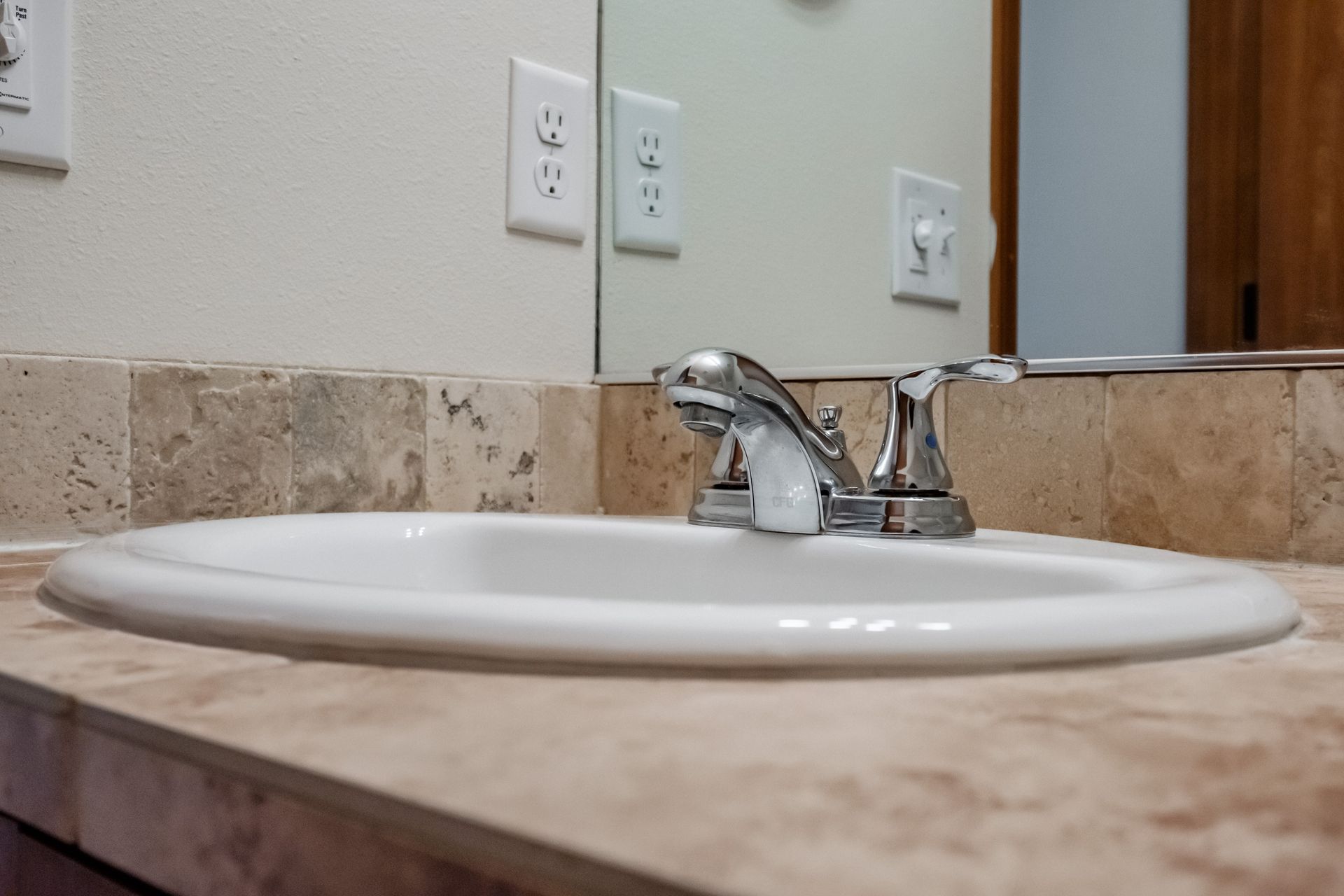 Newcastle Place Apartments in Salem, OR Near Chemeketa Community College, two-bedroom, two-bathroom – master bathroom sink.